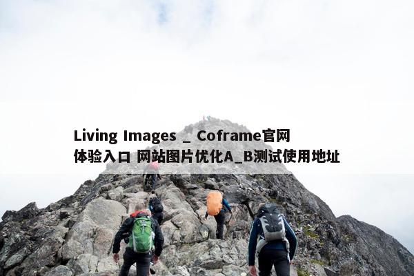 Living Images _ Coframe官网体验入口 网站图片优化A_B测试使用地址