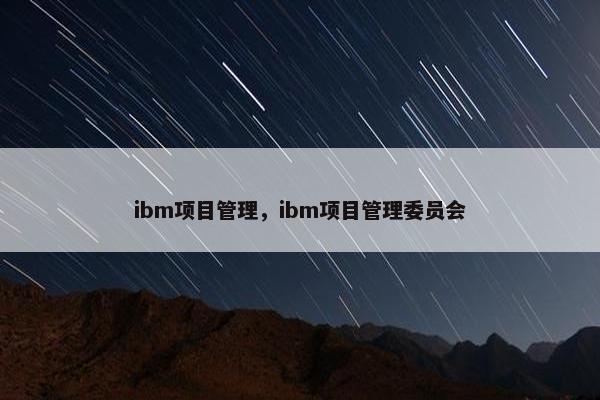 ibm项目管理，ibm项目管理委员会