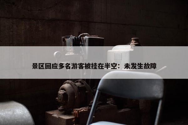 景区回应多名游客被挂在半空：未发生故障