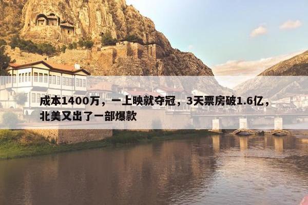 成本1400万，一上映就夺冠，3天票房破1.6亿，北美又出了一部爆款